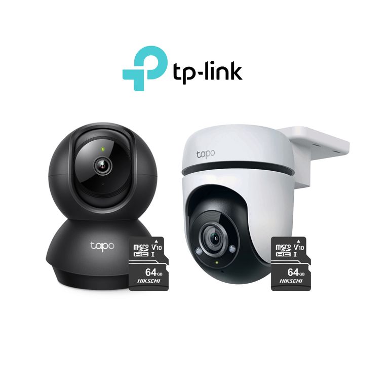 Cámara de seguridad 2K Tapo C211+ Tapo C510W + Micro SD 64 gb - Tp-Link