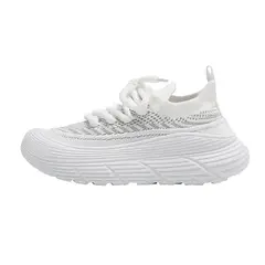 SHANDIAN - Zapatillas Plataforma Mujer Beige