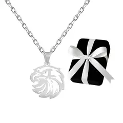 GENERICO - Collar Hombre Dije Águila Joya Regalo Papá Novio Plata