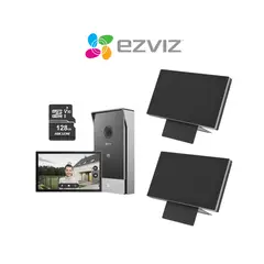 EZVIZ - Videoportero doméstico HP72K + 2 Unid Monitor Táctil SD7 + Micro SD128gb -