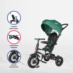 INFANTI - Triciclo Guiador Plegable «GO RIDER» GREEN