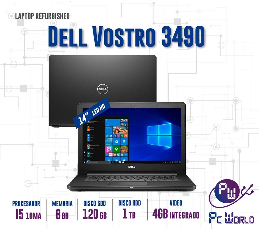 Laptop Reacondicionada Vostro 3490 i5