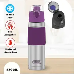 THERMOS - THERMO BOTELLA HIDRATANTE C/GRIP FREEZE DE ACERO 530ML MORADO