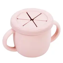 GENERICO - Taza De Entrenamiento Infantil Snacks Silicona ROSA Bebé