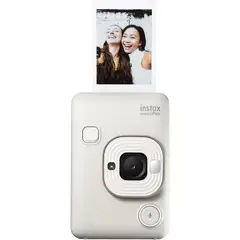 FUJIFILM - Instax Mini LiPlay Cámara instantánea híbrida -Blanco brumoso