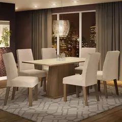 MADESA - Juego de Comedor Luciana con 6 Sillas