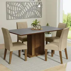 MADESA - Juego de Comedor Keila con 4 Sillas