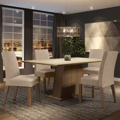 MADESA - Juego de Comedor Flavia con 4 Sillas