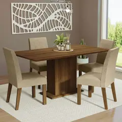 MADESA - Juego de Comedor Keila con 4 Sillas
