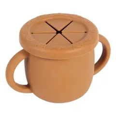 GENERICO - Taza De Entrenamiento Infantil Snacks Silicona Marron Bebé