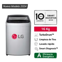 LG - LAVADORA 16K CARGA SUPERIOR SMART INVERTER CON TURBODRUM WT16DVTB GRIS