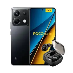 XIAOMI - Poco X6 5G 512gb 12gb Ram Dual Sim  NEGRO + AUDIFONOS