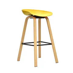 BONNO - Banco Para Bar Misuri Fijo 65 cm Amarillo