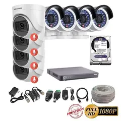 HIKVISION - Kit 8 Cámaras Seguridad FULLHD + 2TB + AUDIO + Cable
