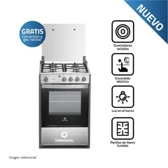 INDURAMA - Cocina viena QZ 4 Hornillas Croma