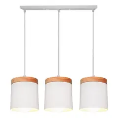 HOME NEAT - Lámpara colgante Moderno Nórdica Lámpara de techo 3 Luces E27 Blanco