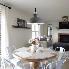 HOME NEAT - Lámpara de Techo Moderno Madera metal ø28cm E27 - Gris