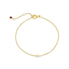 CRISLU - Pulsera de baguette individual - C de