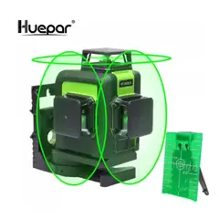 HUEPAR - Nivel láser verde 903CG 12 líneas recargable(Dos baterías)