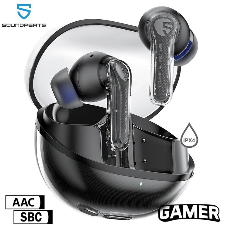 Audifonos Bluetooth 5.3 Gaming 40H IPX4 Clear