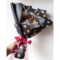 GENERICO - Ramo Bouquet Rosas Flores Secas ¨Pasión Eterna¨