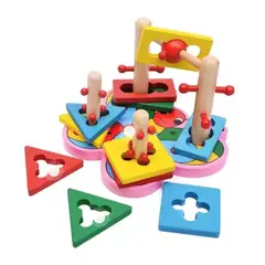IMPORTADO MC - Juguete Didáctico Figuras Geométricas Encaje Madera