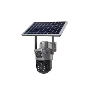 GENERICO - Cámara de seguridad Doble Lente con Panel Solar VCS09 LANTUN