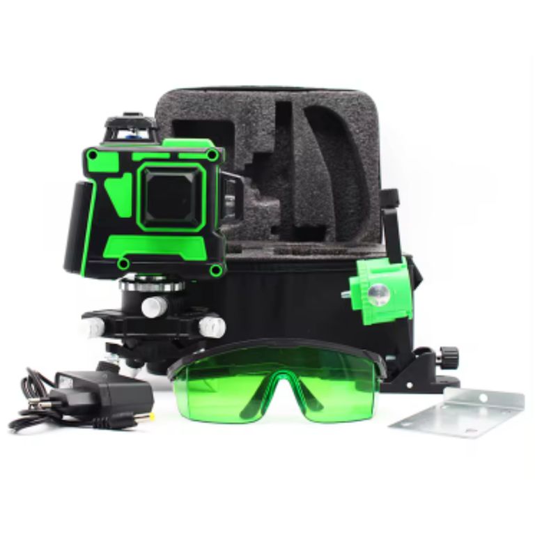 Nivel Láser Verde 12 Líneas Autonivelante con Trípode y Maletín