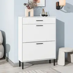 VENTITAS HOME - Zapatera Moderna Alba Color Blanco