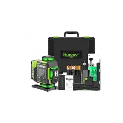 HUEPAR - Combo completo Nivel laser W04CG(2024) 16 líneas Motor de Giro