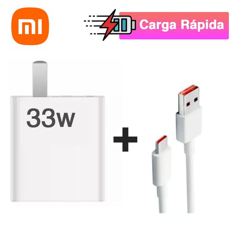 Cargador para Xiaomi con Carga Rápida 33W Cable Tipo-C Redmi