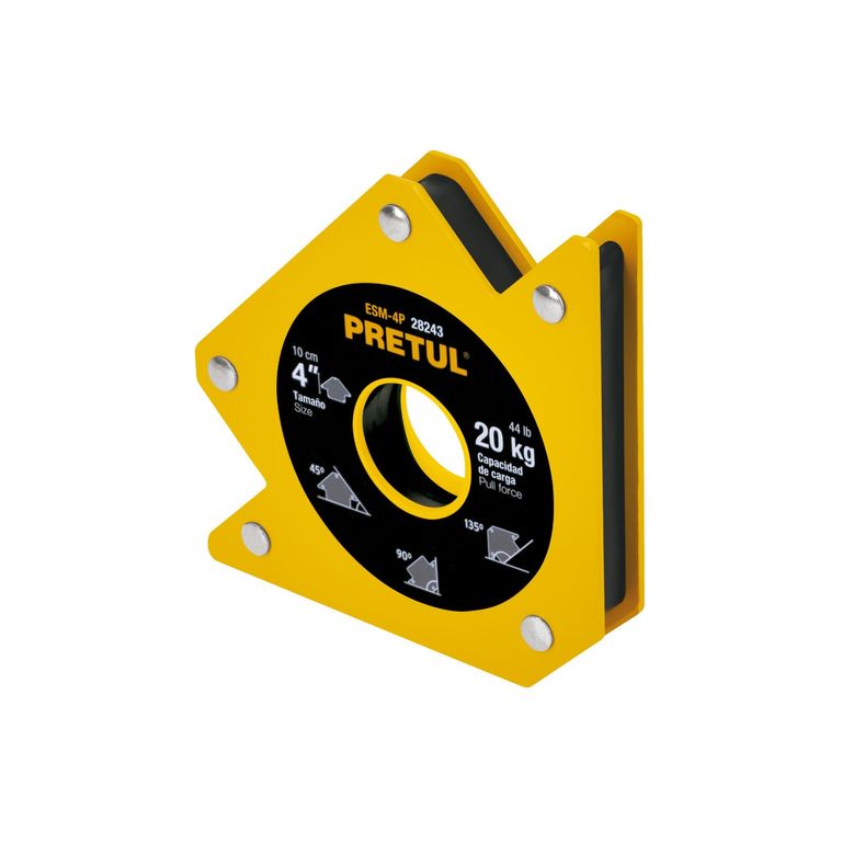 Escuadra magnética 4"pugadas para soldar capacidad 20 kg PRETUL