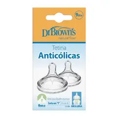 DR BROWNS - Set x2 Tetinas Corte Y Boca Ancha