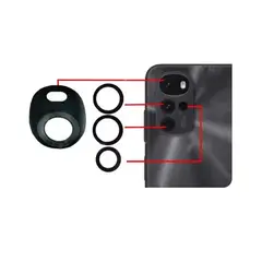 GENERICO - Repuesto lente Vidrio de cámara Moto G22