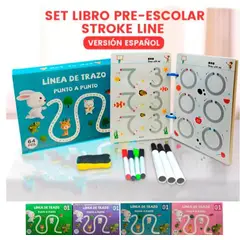 GENERICO - Cuaderno Para Niños Pequeños Con Bolígrafo Borrable Y Goma D