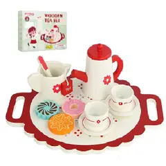 GENERICO - JUGUETE DE TÉ DE MADERA PARA NIÑAS