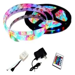 OEM - Tira LED RGB 35 / 28 De 3Metros 3M + Control Autoadhesivo Colores