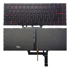 GENERICO - TECLADO PARA MSI MS-16R1 GF63 MS-16R1 ROJO ILUMINADO