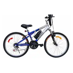 BOX BIKE - Bicicleta Box MTB con Susp. Delantera Aro 24 - Azul con Gris