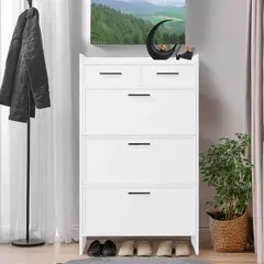 VENTITAS HOME - Zapatera Moderna Mérida Color Blanco