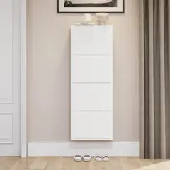 VENTITAS HOME - Zapatera Flotante Génova Color Blanco