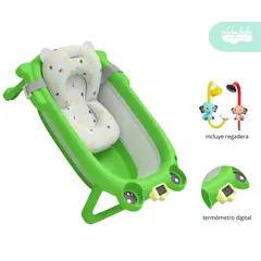 GENERICO - Bañera Plegable de Bebe modelo Ranita Verde