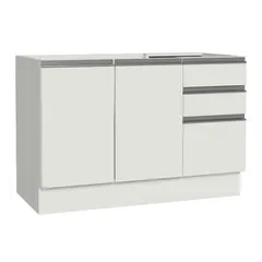 MADESA - Mueble de Cocina Glamy 2 Puertas 3 Cajones 120 cm x 60 cm