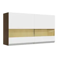 MADESA - Alacena de Cocina Glamy 120 cm 2 Puertas con Cristal Reflex