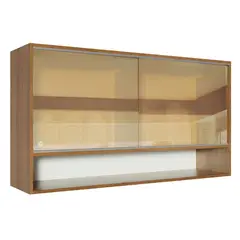 MADESA - Alacena de Cocina Glamy 120 cm 2 Puertas Corredizas de Cristal Reflex