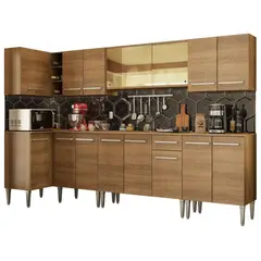 MADESA - Mueble de Cocina Integral de Esquina Emilly Mega 357 cm