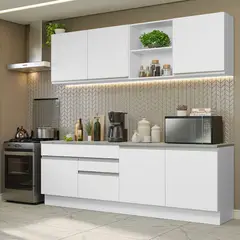 MADESA - Mueble de Cocina Integral Glamy 240 cm - Con Encimeras