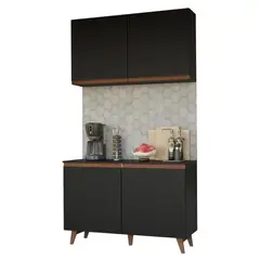 MADESA - Kit 2 Muebles de Cocina Alacena y Mostrador Reims 120 cm
