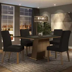 MADESA - Juego de Comedor Flavia con 4 Sillas