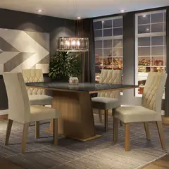 MADESA - Juego de Comedor Aryeli con 4 Sillas